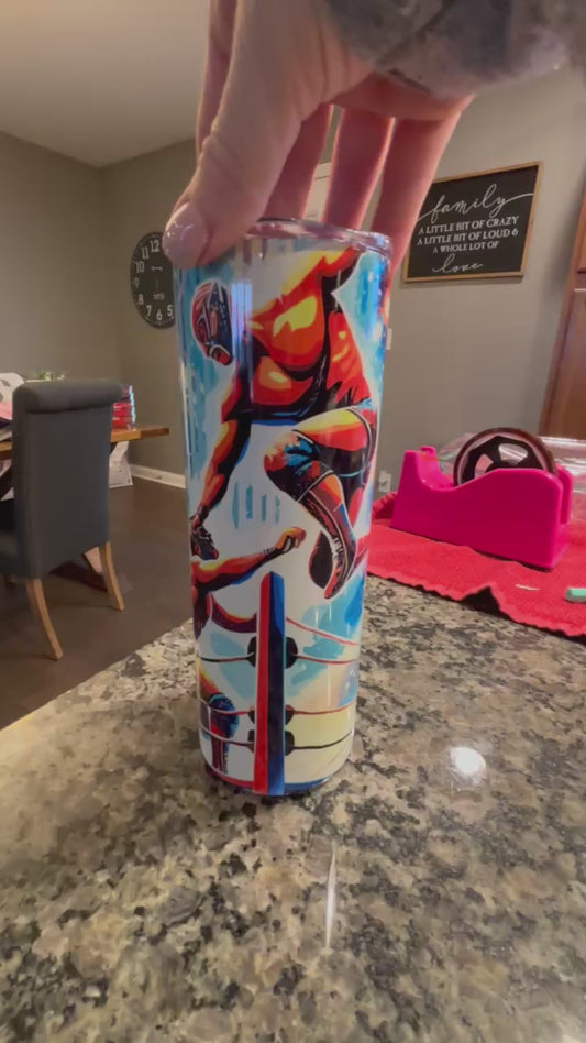 Wrestling Skinny Tumbler